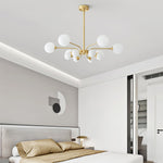 Balloon Ball Chandelier – Modern Gold Glass Pendant Light for Dining Room and Living Room