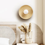 Bamboo Aura Wall Sconce – Natural Bamboo & Metal Modern Lighting