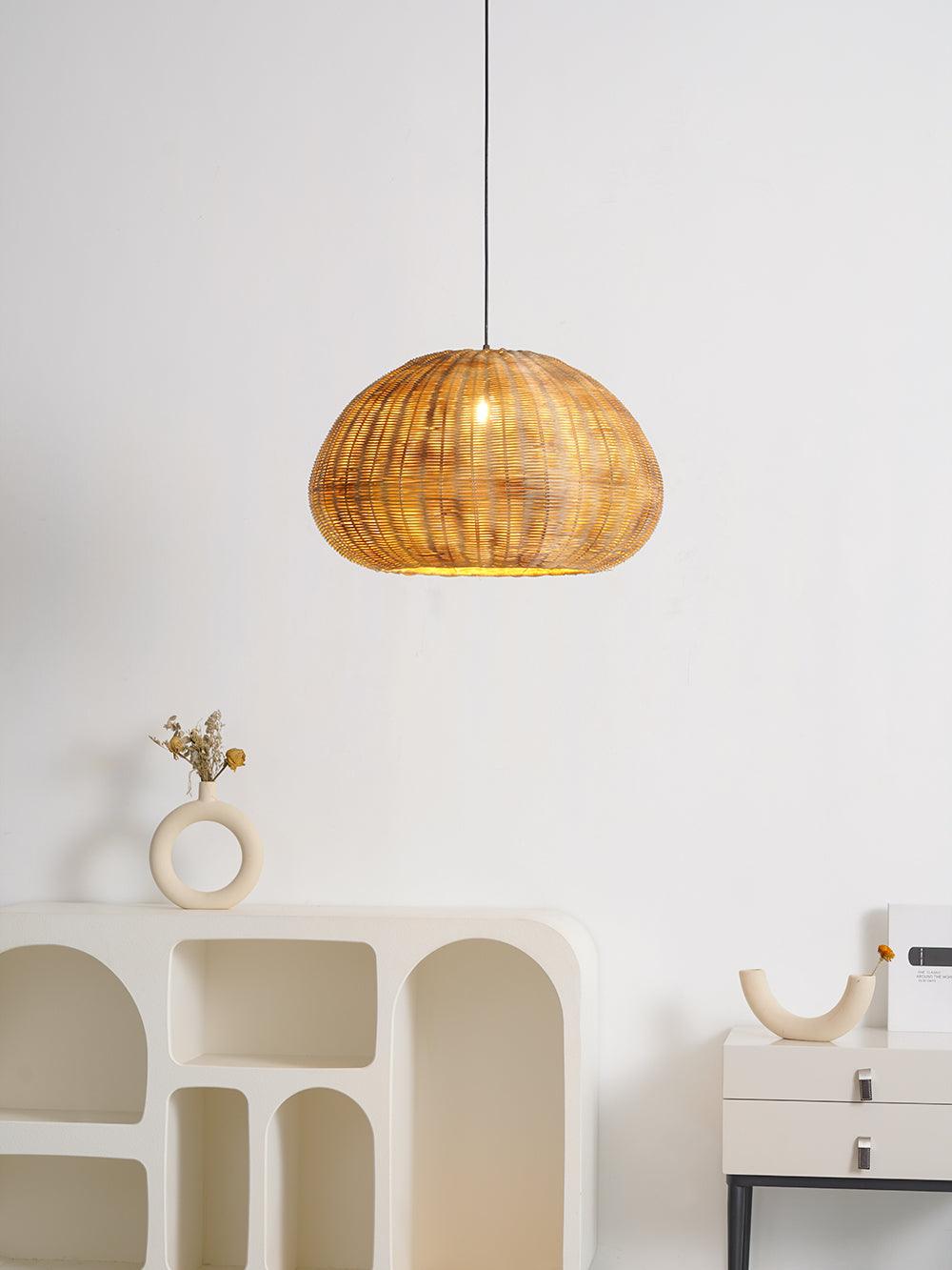 Bamboo Camden Pendant Light – Handwoven Coastal Ceiling Lamp for Dining & Living Spaces