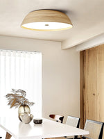 Bamboo Textured LED Flush Mount Ceiling Light for Modern Interiors