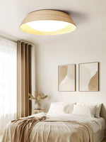 Bamboo Textured LED Flush Mount Ceiling Light for Modern Interiors