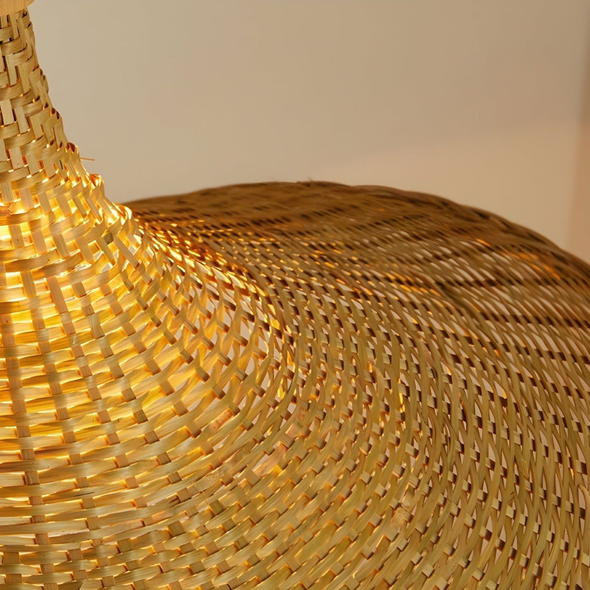 Bamboo Weave Hat Pendant Light