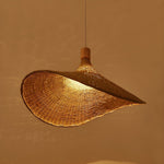 Bamboo Weave Hat Pendant Light