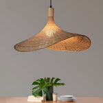 Bamboo Weave Hat Pendant Light