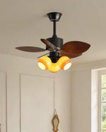 Tropical Breeze Ceiling Fan with Three Glass Shades