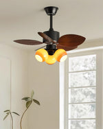 Tropical Breeze Ceiling Fan with Three Glass Shades