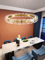 Bangle LED Chandelier – Modern Acrylic Ceiling Light for Dining and Living Rooms