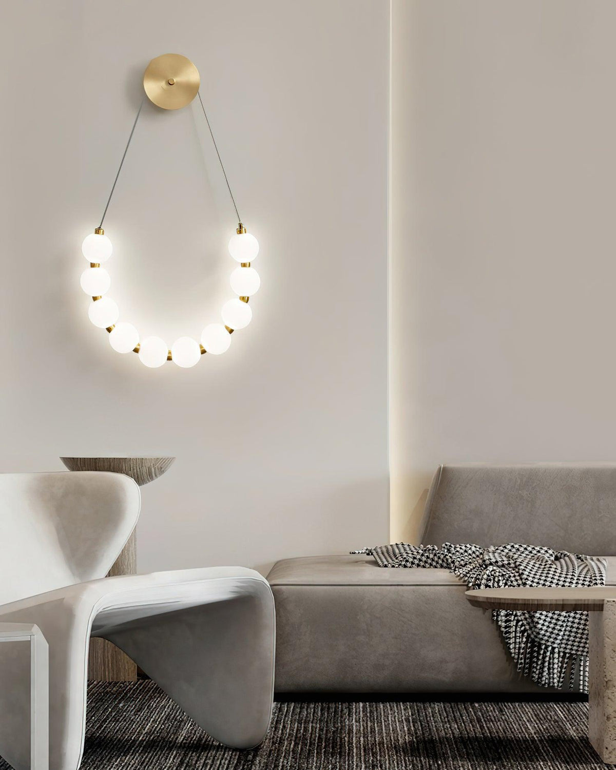 bead-cascade-loop-wall-lamp