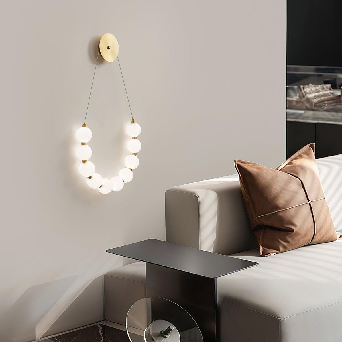 bead-cascade-loop-wall-lamp