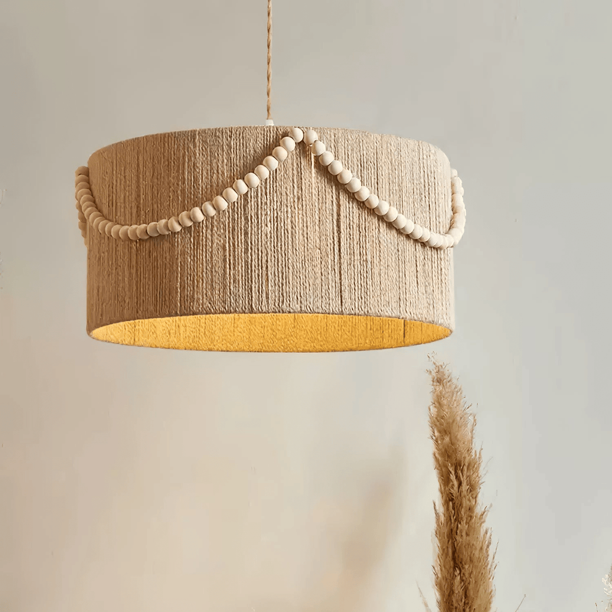 Beaded Boho Pendant Lamp
