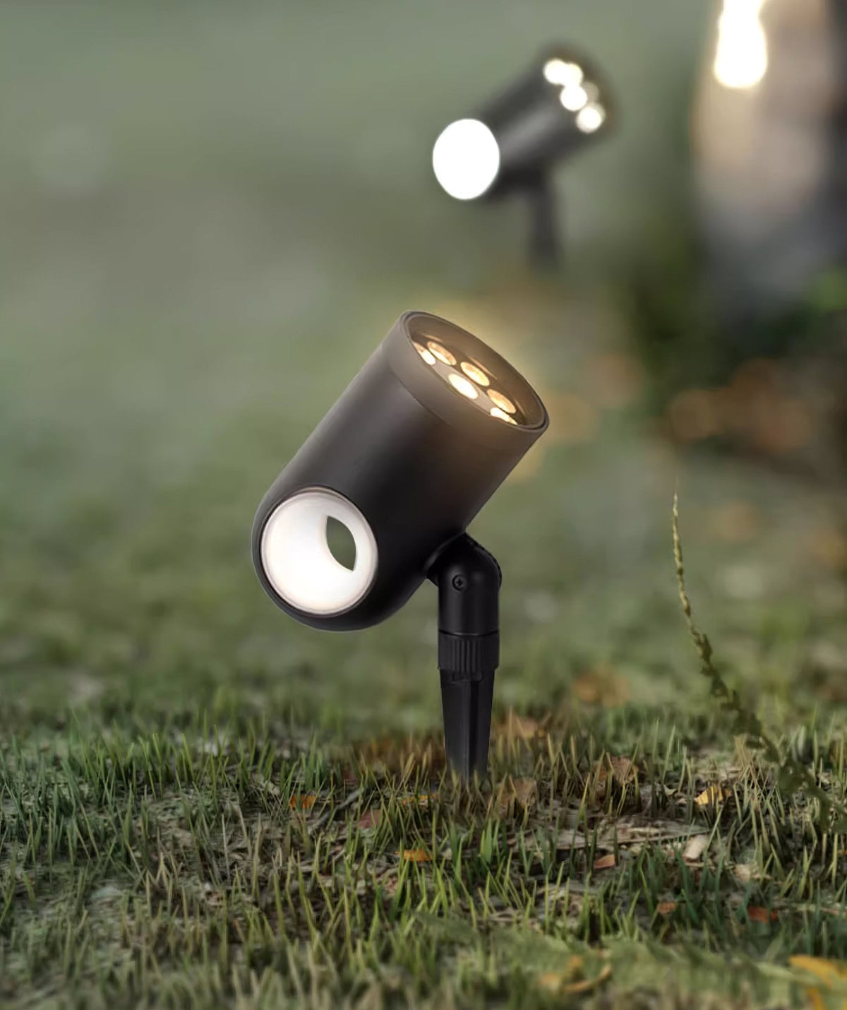 Beam Spike Adjustable Landscape Spotlight in Black Stainless Steel