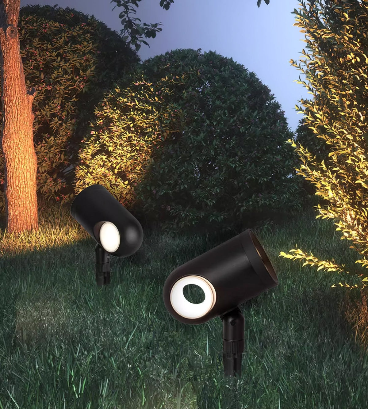 Beam Spike Adjustable Landscape Spotlight in Black Stainless Steel