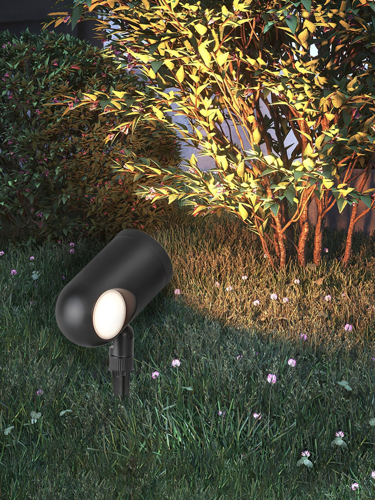 Beam Spike Adjustable Landscape Spotlight in Black Stainless Steel