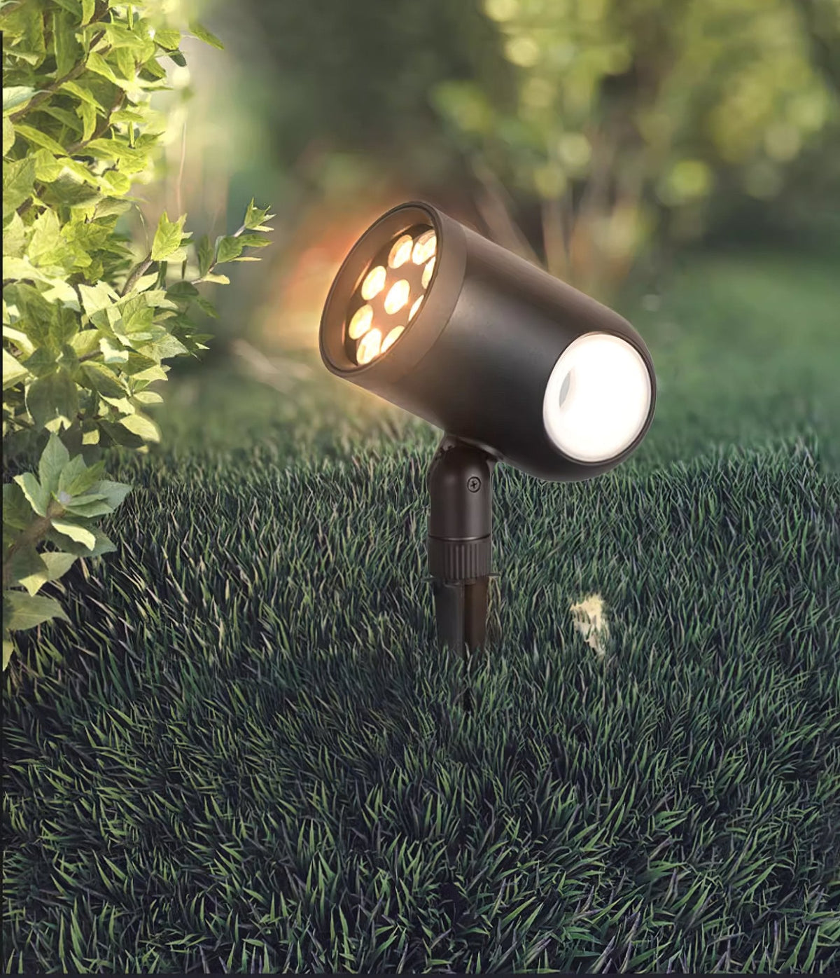 Beam Spike Adjustable Landscape Spotlight in Black Stainless Steel