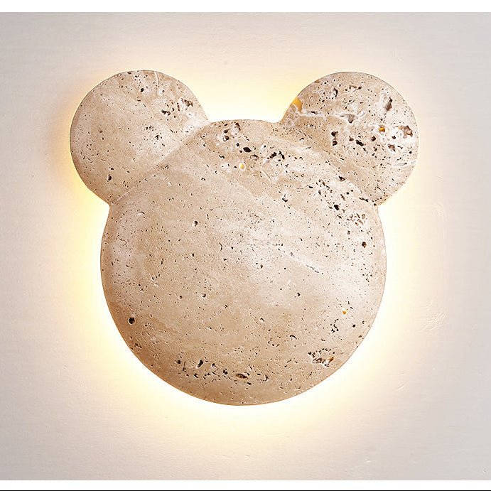 Bearstone Travertine Wall Sconce with Integrated LED