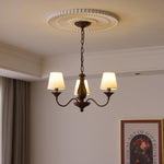 Beatrice Vintage Chandelier – Bronze & Fabric Pendant Light for Dining Room