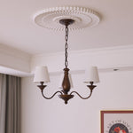 Beatrice Vintage Chandelier – Bronze & Fabric Pendant Light for Dining Room