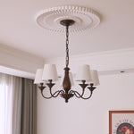 Beatrice Vintage Chandelier – Bronze & Fabric Pendant Light for Dining Room