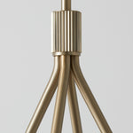 Axis Modern Linear Chandelier in Brass and Black for Dining Room and Living Room