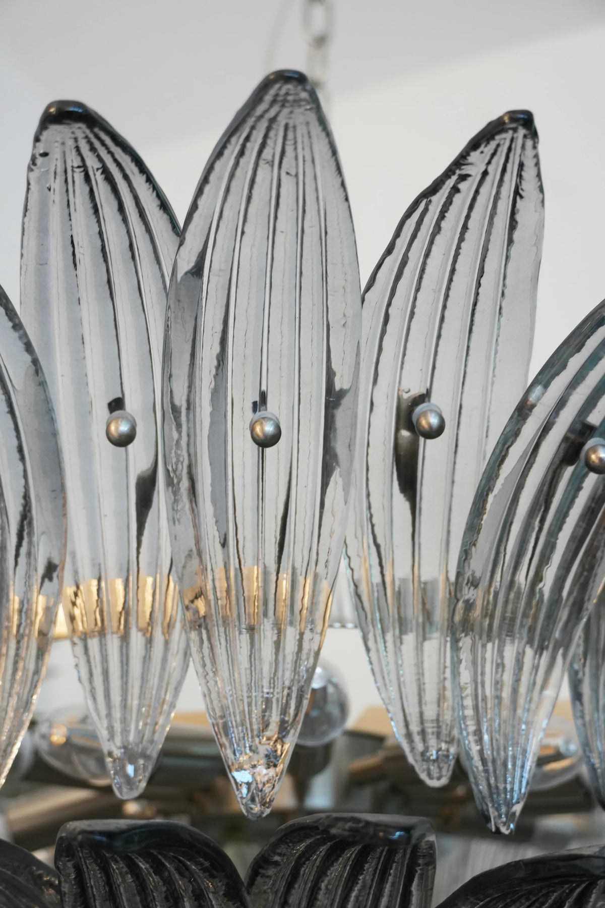 Beautifully Murano Palmette Smoked Chandelier