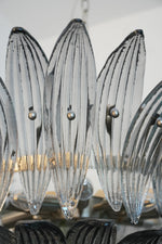 Beautifully Murano Palmette Smoked Chandelier