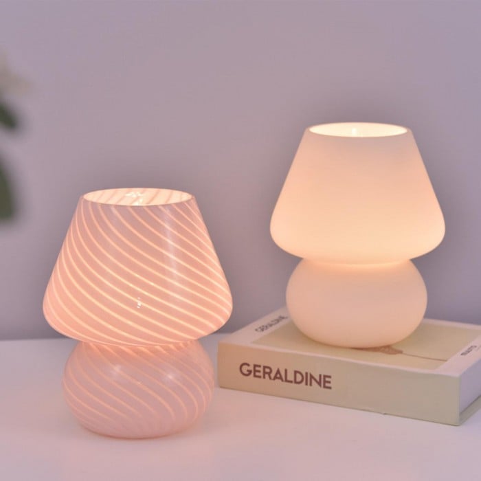 Creative Glass Retro Mushroom Table Lamp