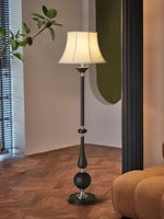 Belfort Classic Floor Lamp – Modern Black & Beige Designer Lighting for Living Room