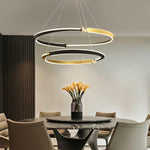 Crystal LED Pendant Light with Metal Frame, Modern Hanging Lamp for Dining Room and Living Room