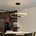 Crystal LED Pendant Light with Metal Frame, Modern Hanging Lamp for Dining Room and Living Room