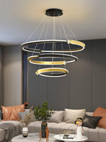 Crystal LED Pendant Light with Metal Frame, Modern Hanging Lamp for Dining Room and Living Room