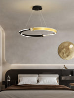Crystal LED Pendant Light with Metal Frame, Modern Hanging Lamp for Dining Room and Living Room