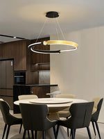 Crystal LED Pendant Light with Metal Frame, Modern Hanging Lamp for Dining Room and Living Room