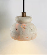 Bell Elara Travertine Pendant Light – Natural Stone Hanging Lamp for Dining & Kitchen