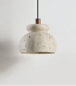 Bell Elara Travertine Pendant Light – Natural Stone Hanging Lamp for Dining & Kitchen