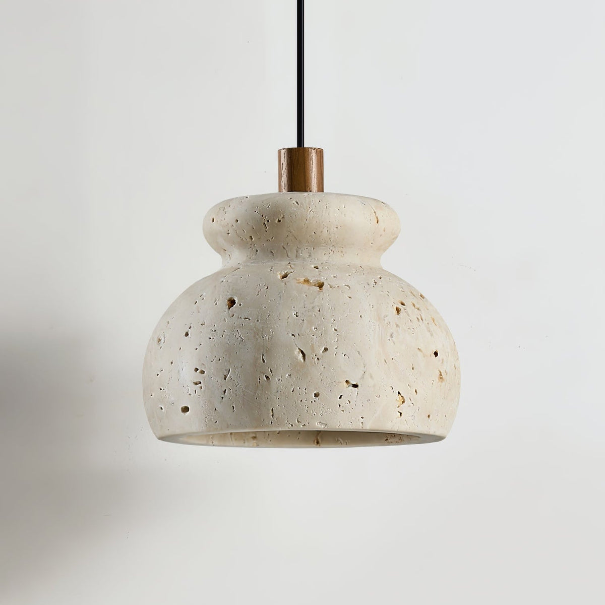 Bell Elara Travertine Pendant Light – Natural Stone Hanging Lamp for Dining & Kitchen