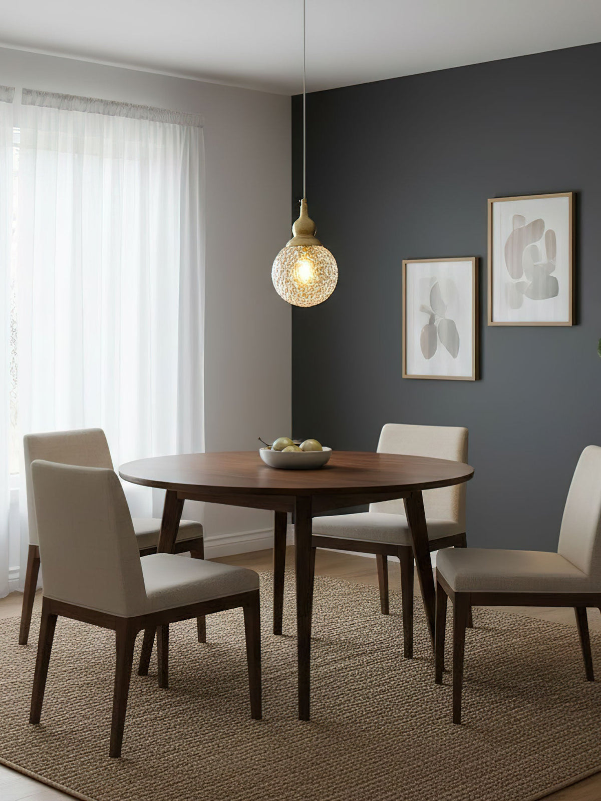 Bella Brass Pendant Light – Modern LED Mini Pendant for Kitchen Island, Dining Room, Bedroom