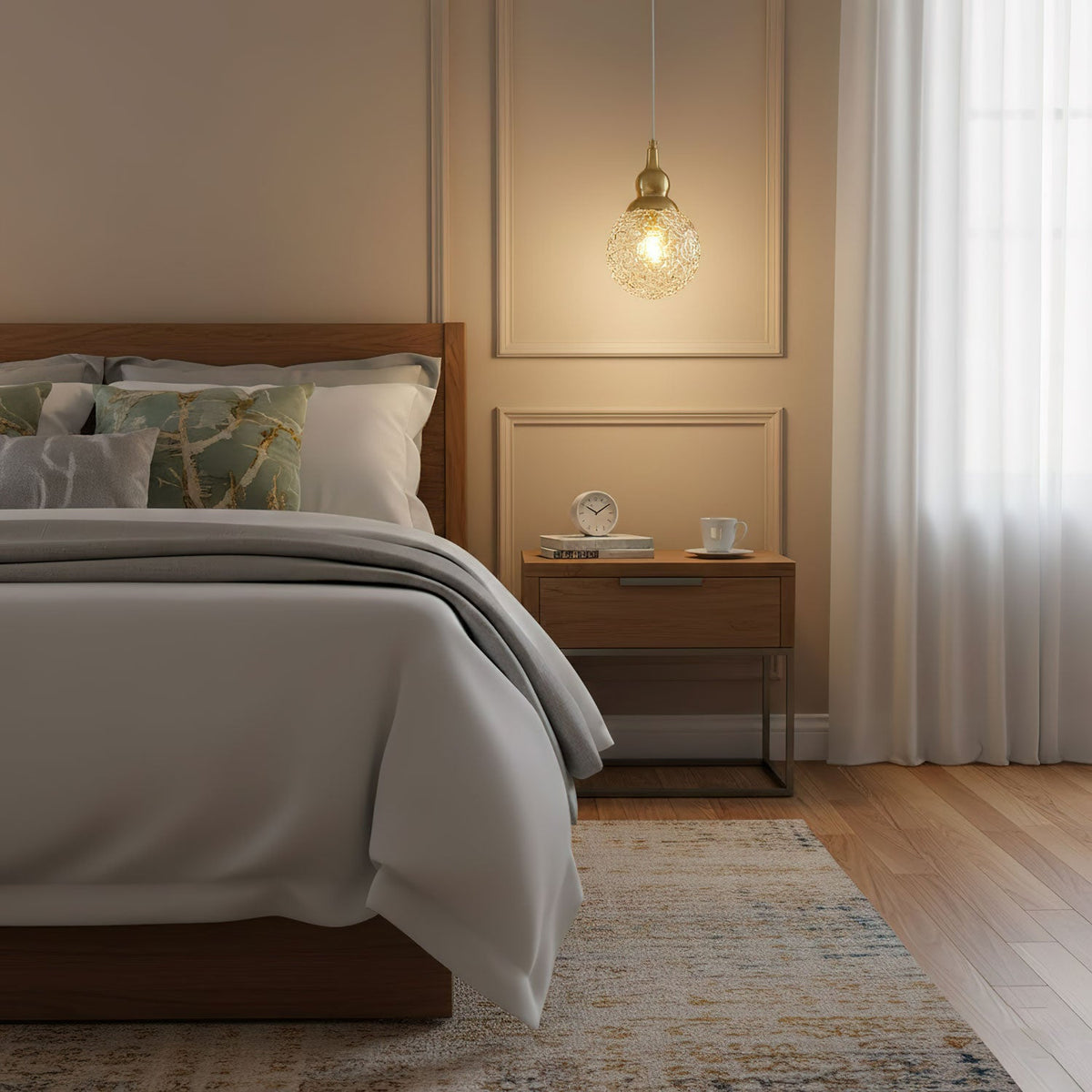 Bella Brass Pendant Light – Modern LED Mini Pendant for Kitchen Island, Dining Room, Bedroom