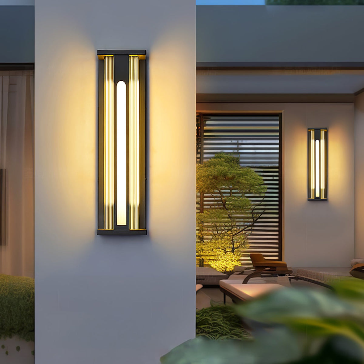 Bellamy Flair Outdoor Wall Sconce in Stainless Steel and Acrylic