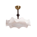 Bellara Flush Mount Ceiling Light in Fabric, Wood, and Metal