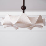 Bellara Flush Mount Ceiling Light in Fabric, Wood, and Metal
