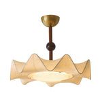 Bellara Flush Mount Ceiling Light in Fabric, Wood, and Metal