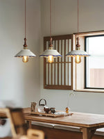 Bellaria Ceramic Pendant Light with Hand-Painted Scalloped Details