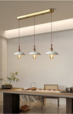 Bellaria Ceramic Pendant Light with Hand-Painted Scalloped Details