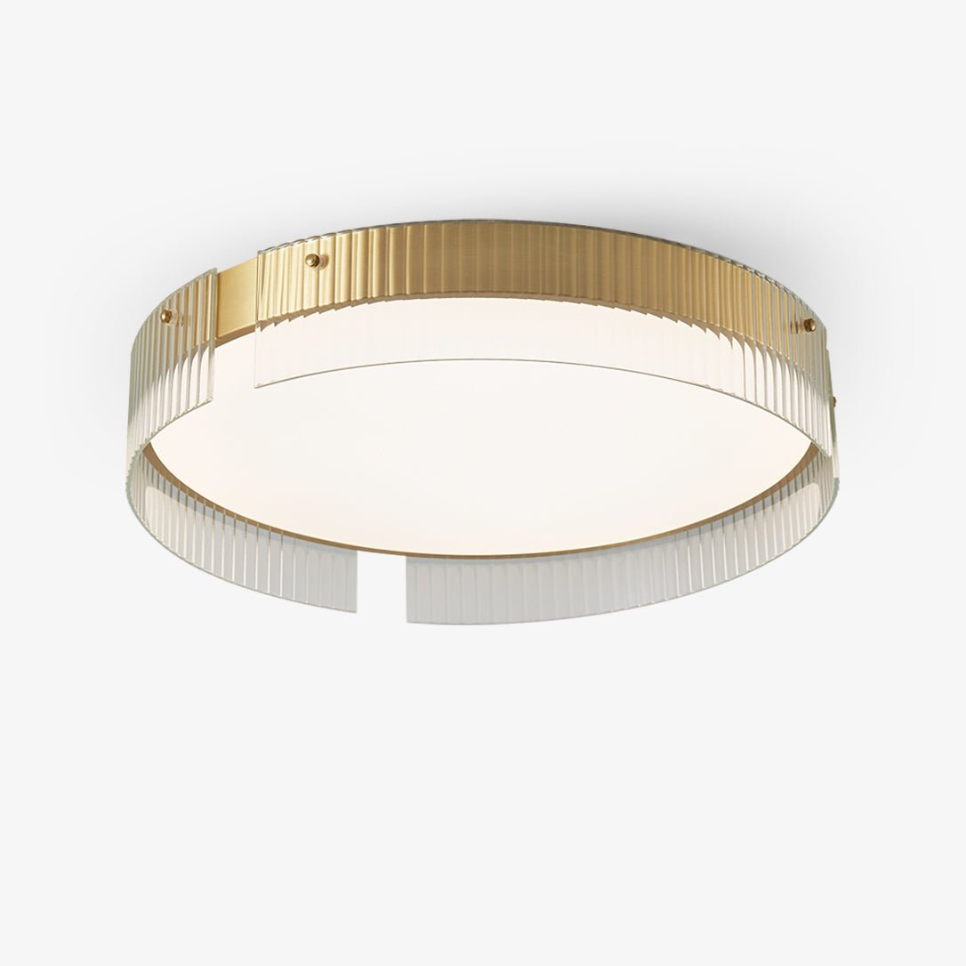 Bellatrix Modern Brass LED Flush Mount Ceiling Light for Living Room and Bedroom