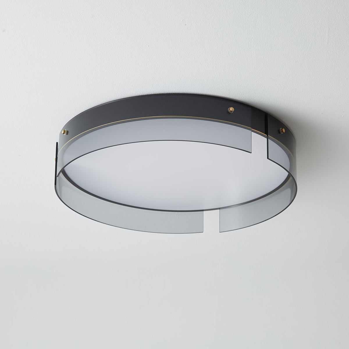 Bellatrix Modern Brass LED Flush Mount Ceiling Light for Living Room and Bedroom