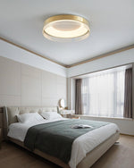 Bellatrix Modern Brass LED Flush Mount Ceiling Light for Living Room and Bedroom