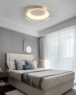 Bellatrix Modern Brass LED Flush Mount Ceiling Light for Living Room and Bedroom