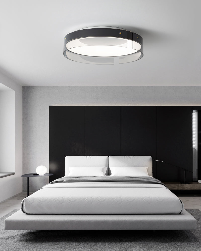 Bellatrix Modern Brass LED Flush Mount Ceiling Light for Living Room and Bedroom