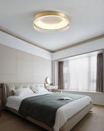 Bellatrix Modern Brass LED Flush Mount Ceiling Light for Living Room and Bedroom