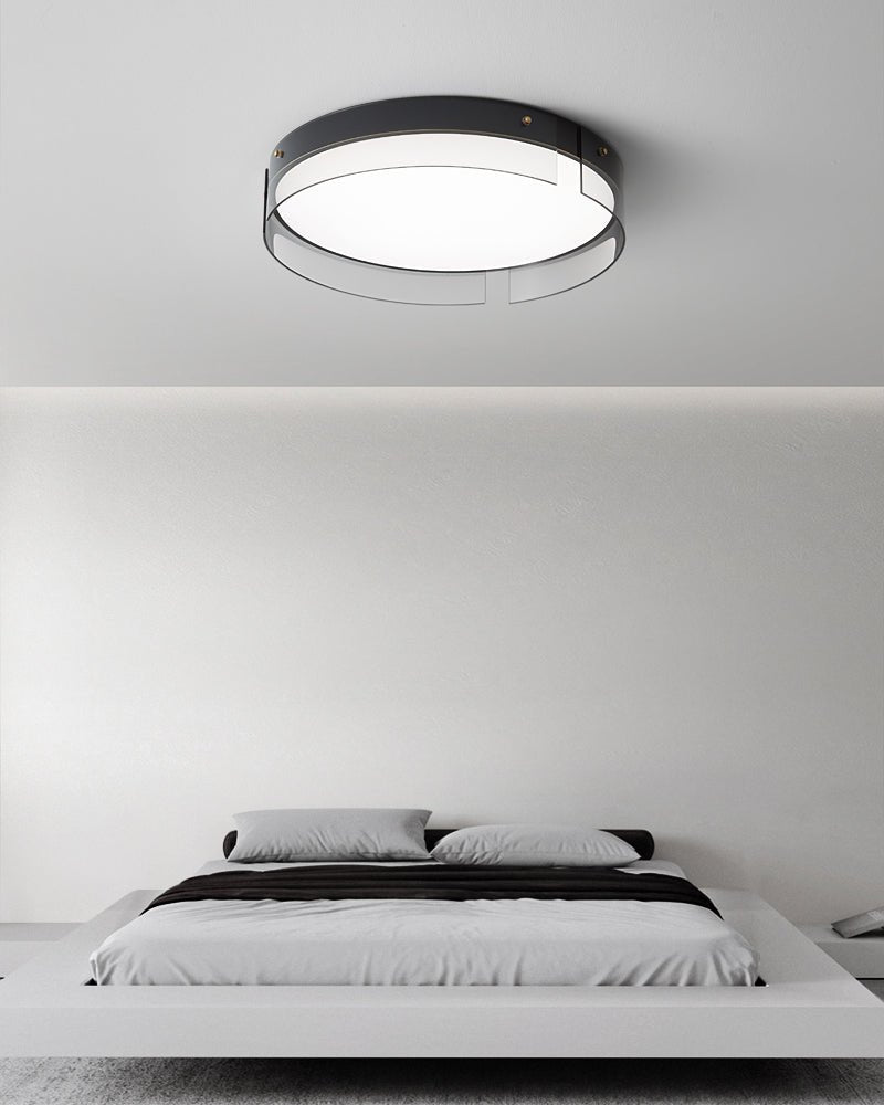 Bellatrix Modern Brass LED Flush Mount Ceiling Light for Living Room and Bedroom